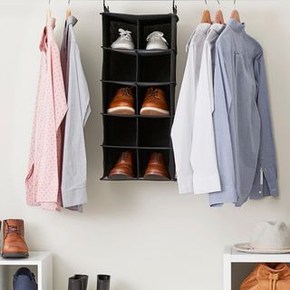 10-Pocket Hanging Closet Shoe Organizer