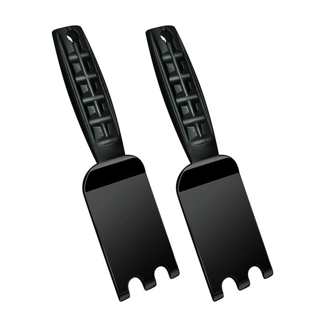 XYK 2 Pack Grill Spatula Scraper for George Foreman Indoor Grills and Other Indoor Grills with Grooves, Heat Resistant Cleaner Tool, Comfortable Grip