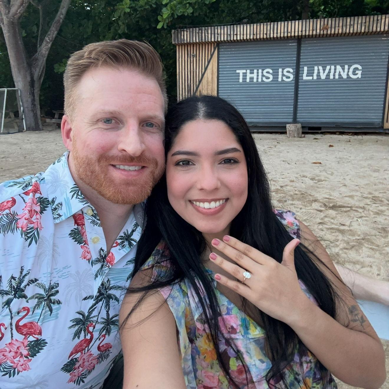 Selfie from the day we got engaged. 💍