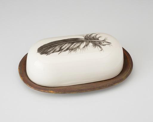 Laura Zindel - Butter Dish: Quail Feather