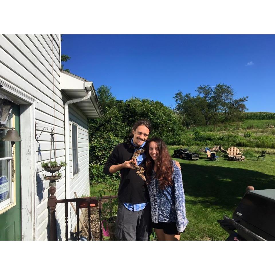 Family photo at an Airbnb we stayed at on our roadtrip moving from Colorado to New Hampshire, Summer 2017
