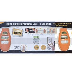 Hang Hero - All in One Picture Hanging System! Measures Frame, Levels and Inserts Nails at The Perfect Depth and Angle. Includes Hang Hero Unit and (50) #17 Brad Nails!