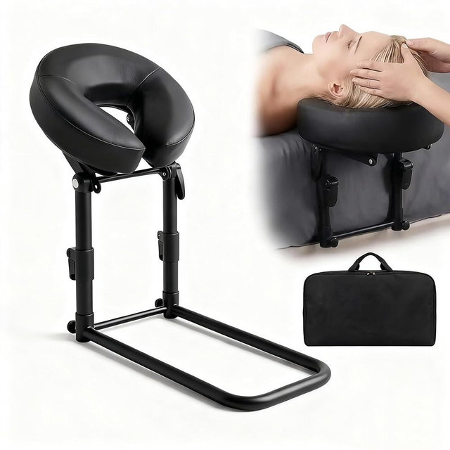 Massage Headrest for Bed, Adjustable Massage Face Cradle, Home Mattress Top Massage Kit, Home Spa and Salon Table Attachment, Face Down Pillow Perfect for Eye Surgery Recovery & Relaxation