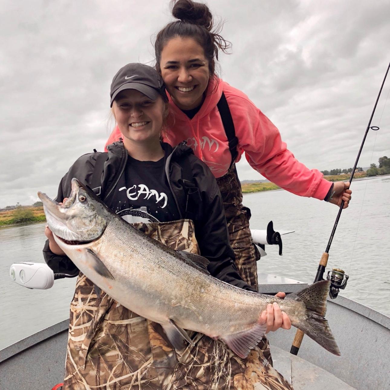 Dre catches her first salmon! August 2018