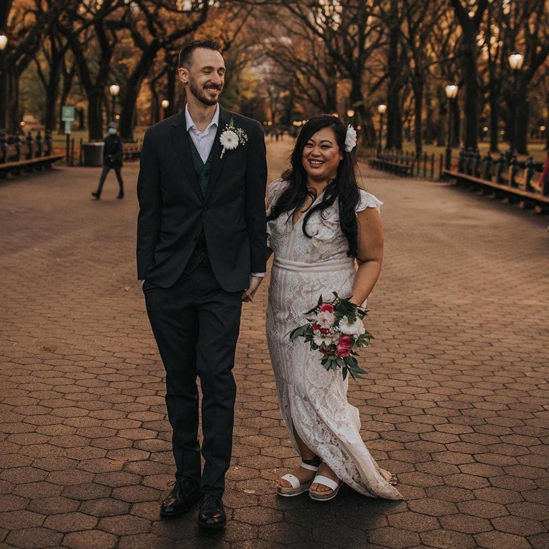 We thought the world was ending so we got hitched last November!