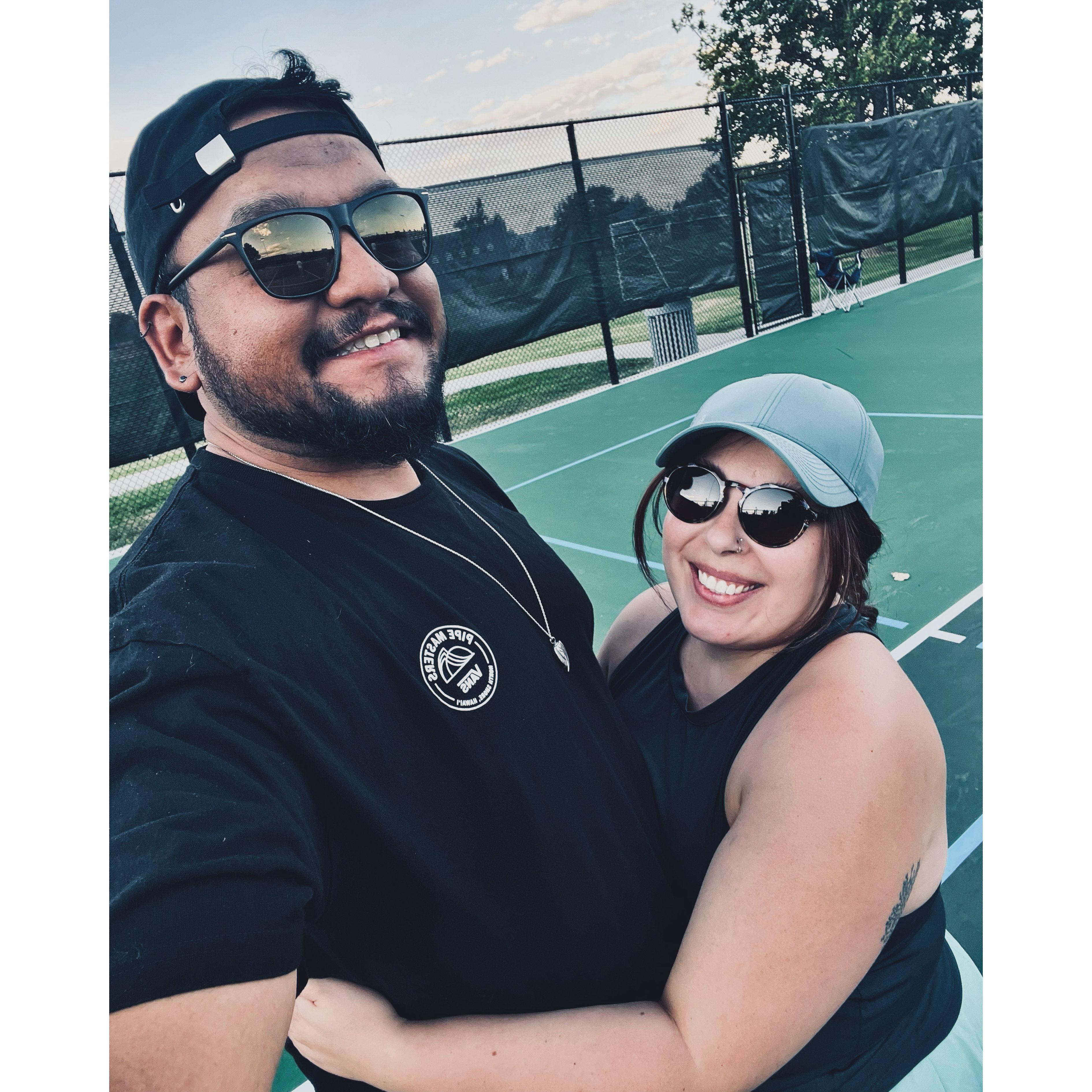 Celebrating Alyssa's 31st Bday with some pickleball