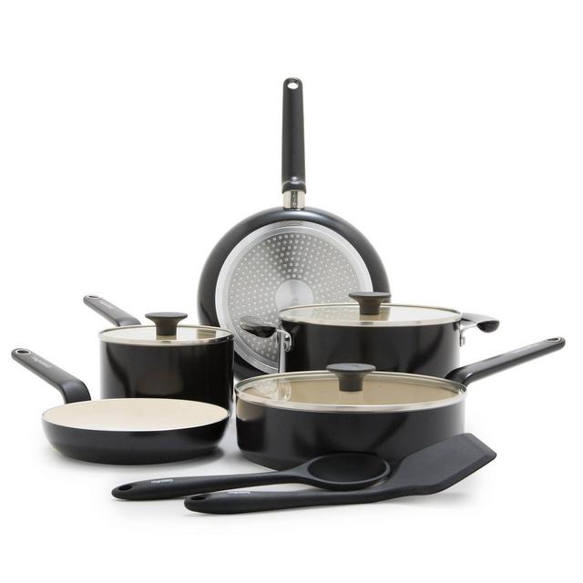 GreenPan Rio Advanced 10pc Ceramic Nonstick Cookware Set Black