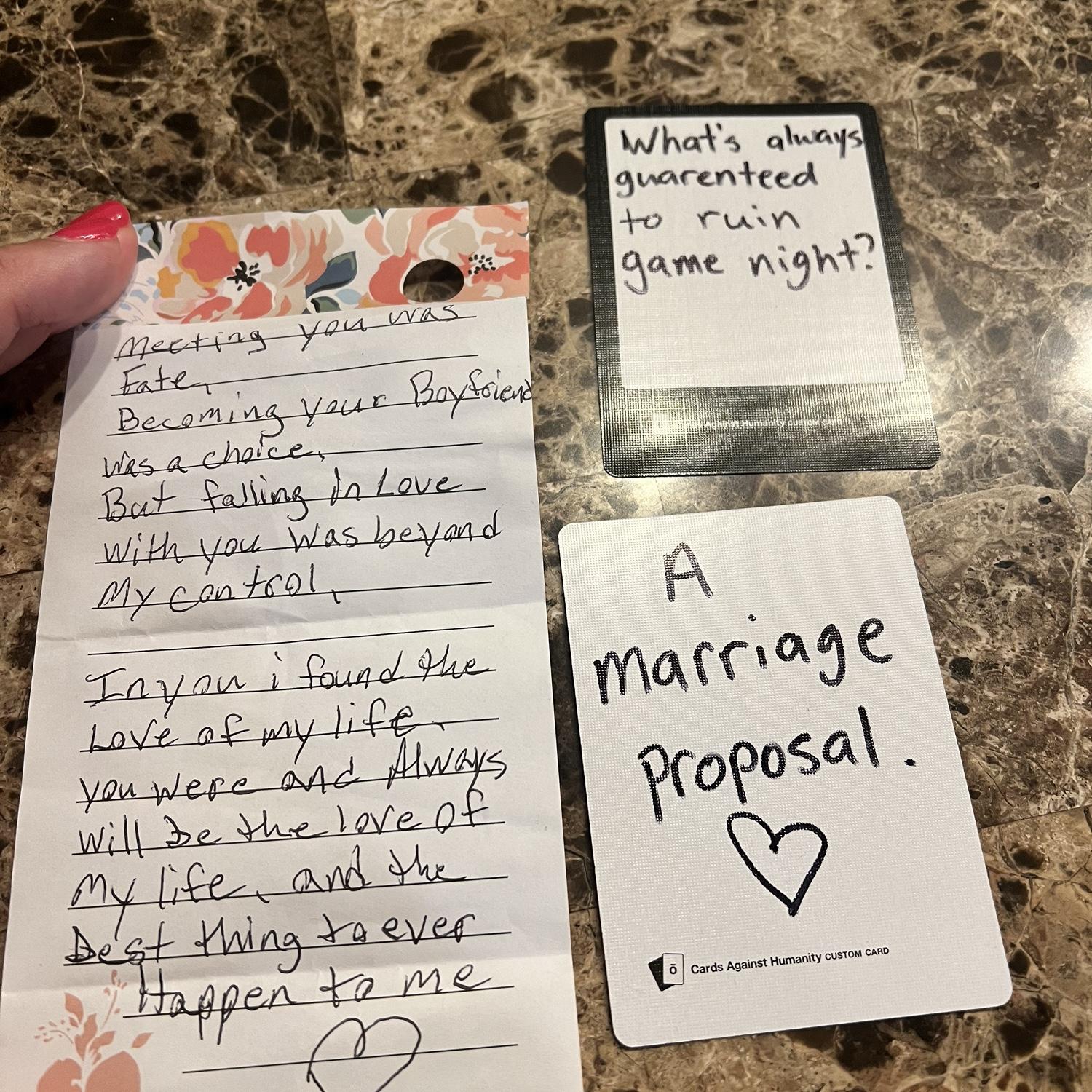 The proposal!