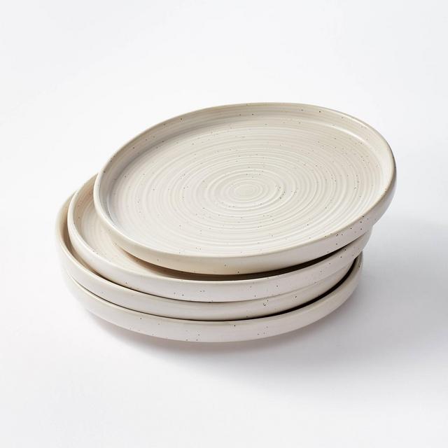 10.6" 4pk Stoneware Glazed Dinner Plates Cream – Threshold™ designed with Studio McGee