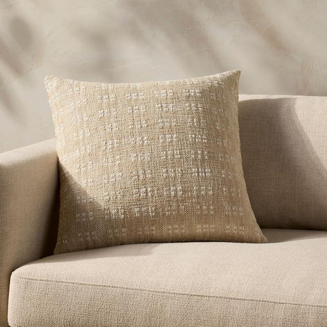 Loloi Magnolia Home by Joanna Gaines Bryn Collection PMH0062 Beige 22'' x 22'' Cover w/Poly Pillow