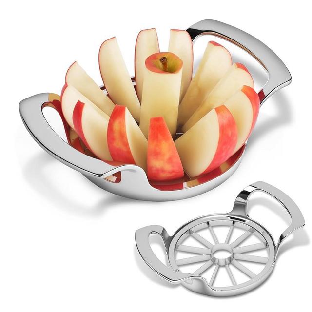 LIVSGNISTA Apple Slicer and Corer, Basic Model with 12 Sharp Stainless Steel Blades - Zinc Alloy Case for Effortless Slicing & Coring