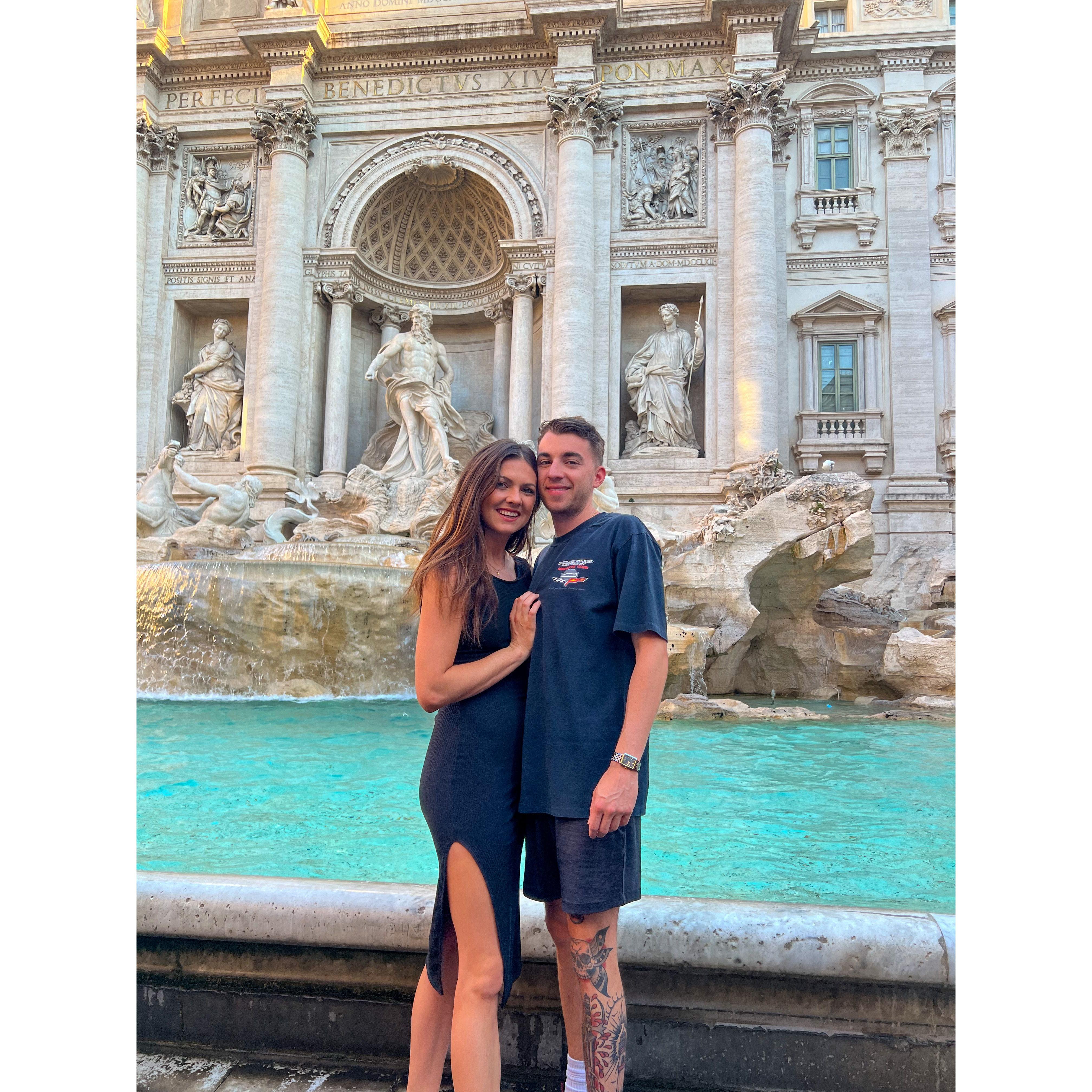 The Trevi Fountain in Rome, Italy