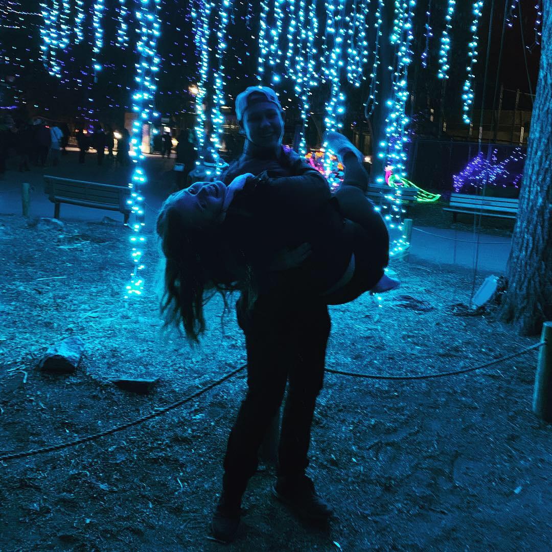 The first time they went to zoo lights together