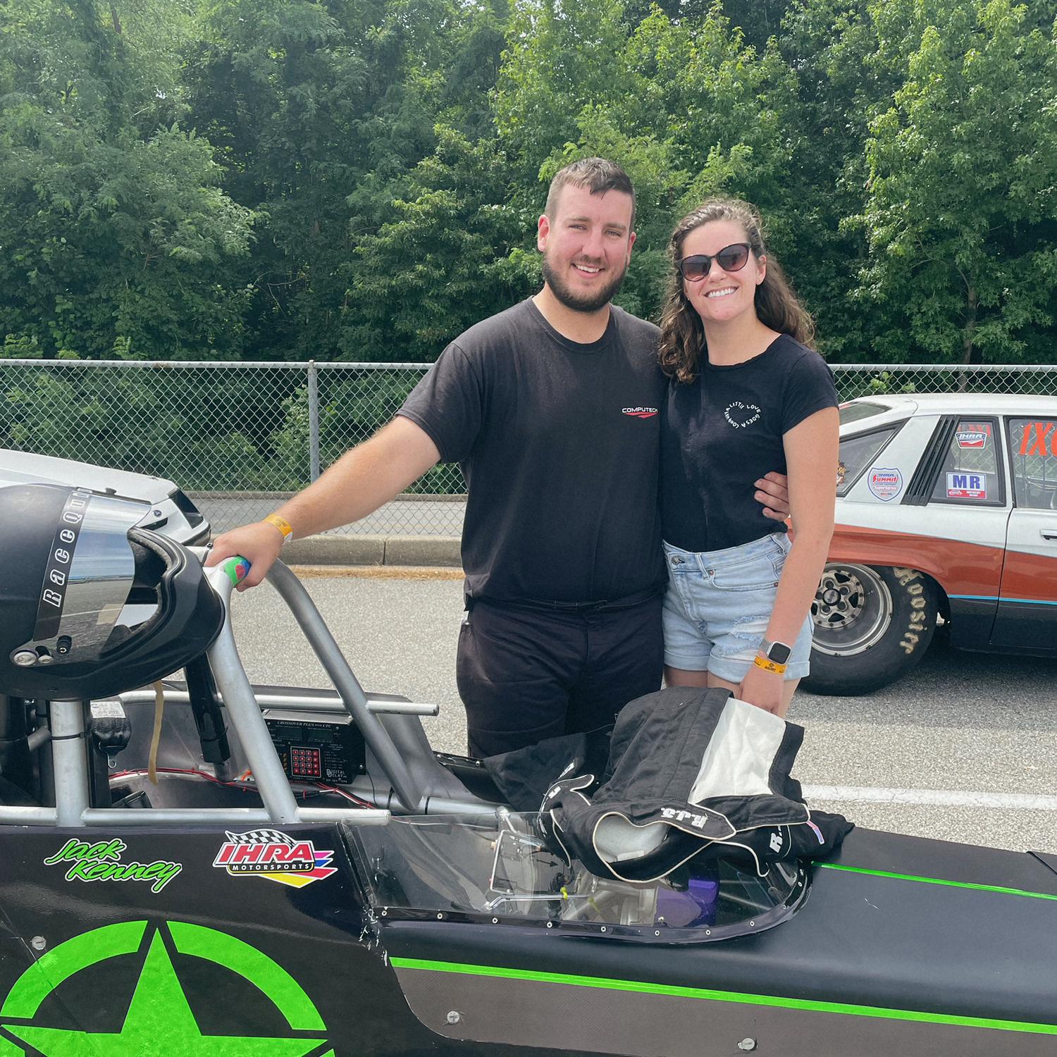 Seeing Jack in his element racing the dragster for the first time