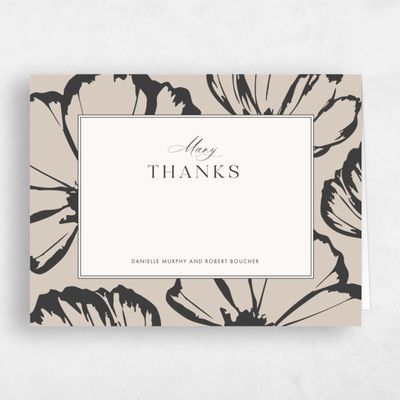 Canvas Tan, Beige Wedding Thank You - Esme Landscape