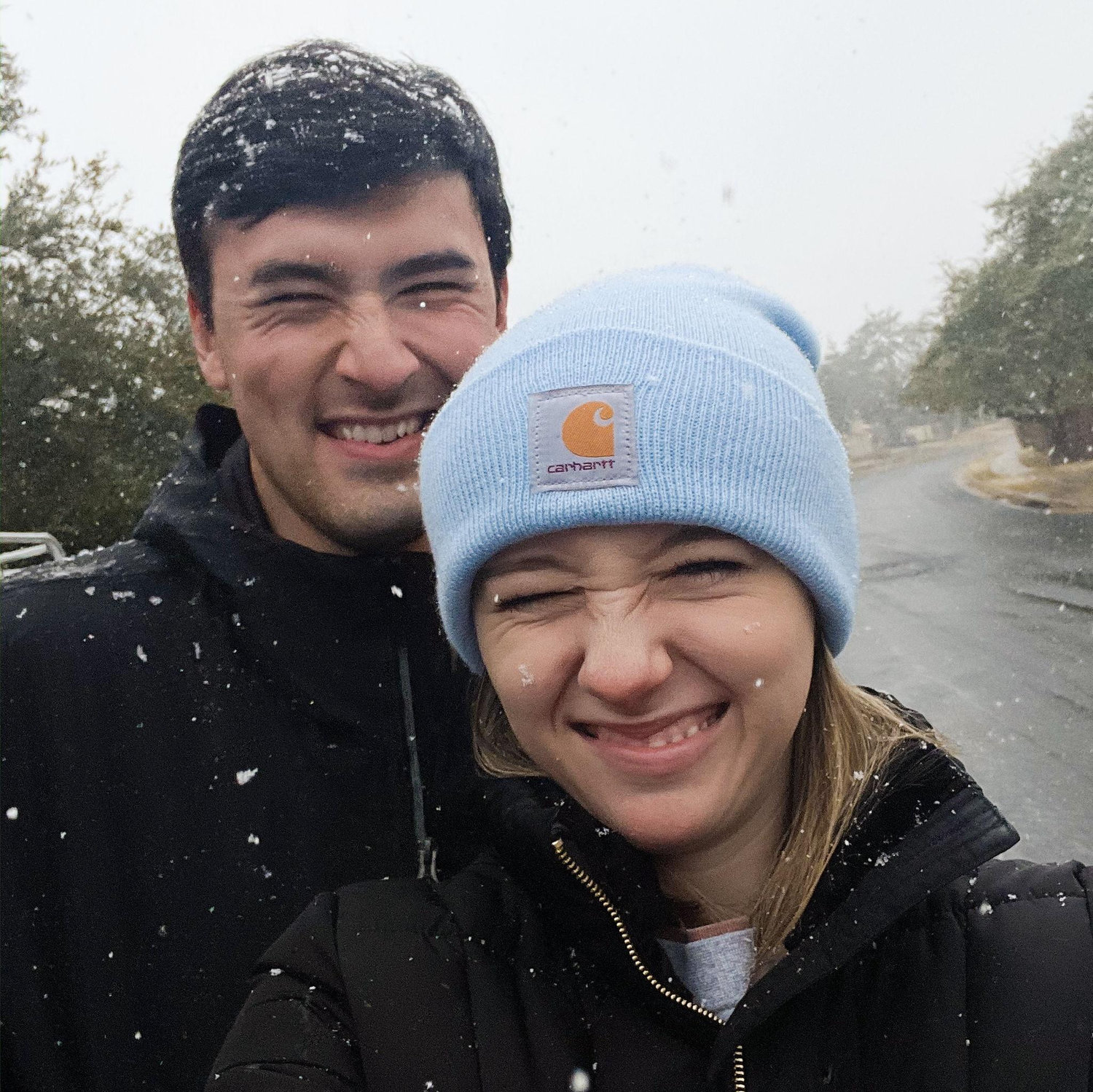 Our first Texas snow in Austin!