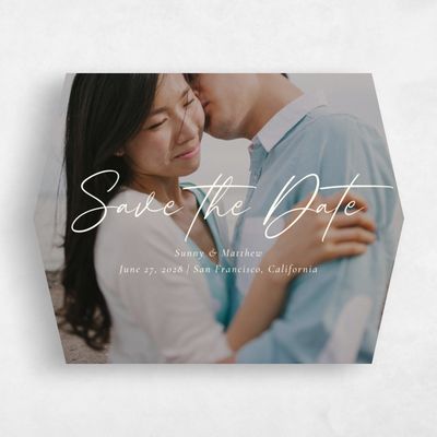 White Diamond Wedding Save the Date - Dacosta Photo