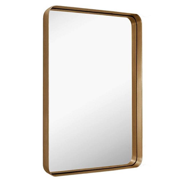MIRROR TREND Large Metal Framed Wall Mirror for Bathroom Living Room Bedroom Hall and Entryway. (24x36-Inch, Gold Deep Framed)
