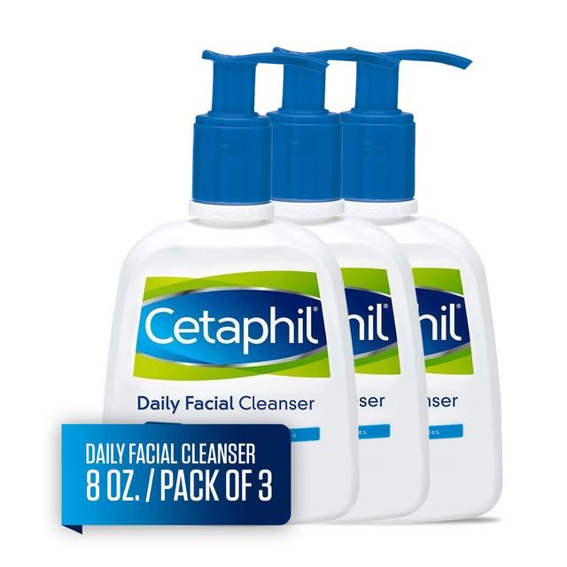 Cetaphil Daily Facial Cleanser, For Normal to Oily Skin, 8 Ounce (Pack of 3)