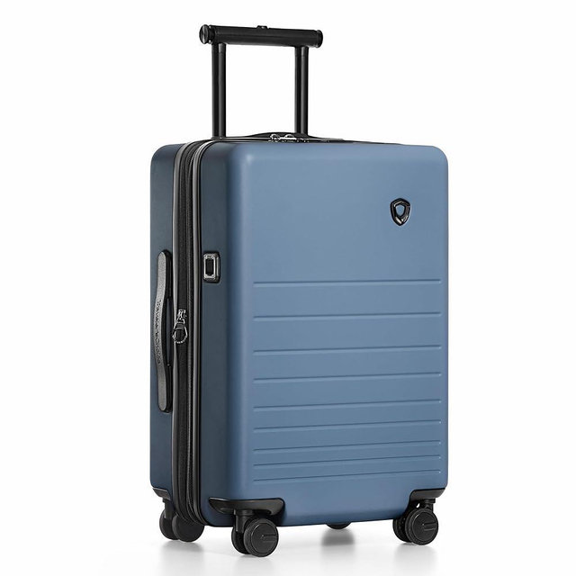 Traveler's Choice Markham Hardside Expandable Luggage with Double Spinner Wheels, Carry-On 21-Inch Suitcase, TSA Lock, 21-Inch, Navy