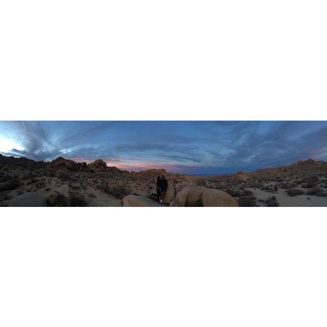 Our first visit to Joshua Tree with a kiss.