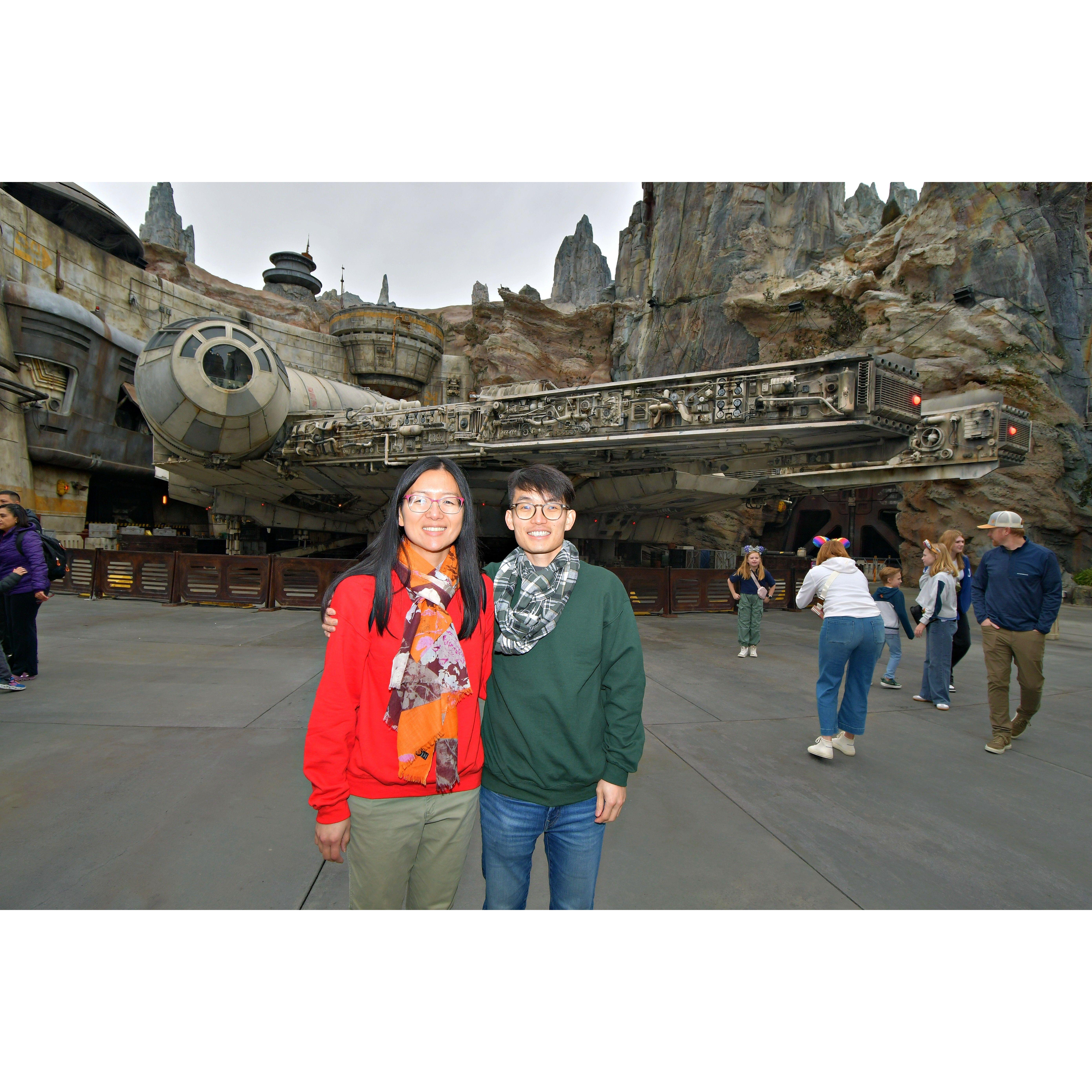 At Star Wars land!