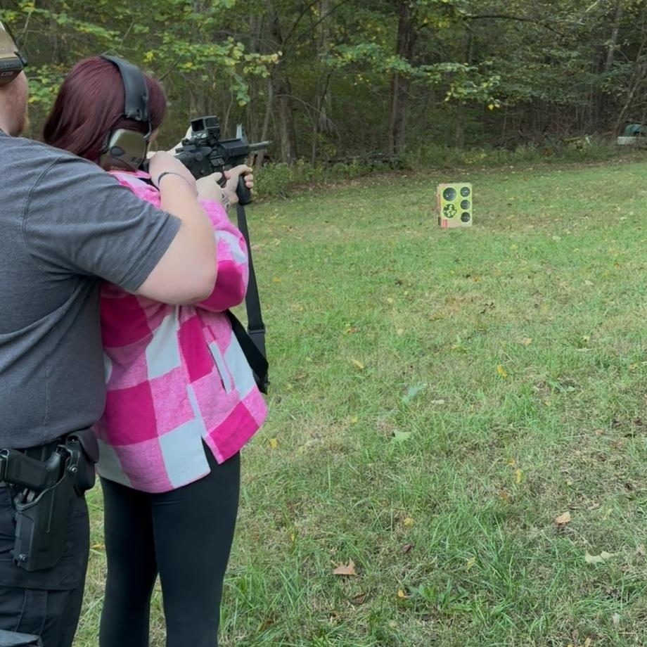 Can yall believe this man got me to shoot a gun