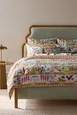 Tales Cotton Slub Printed Duvet Cover