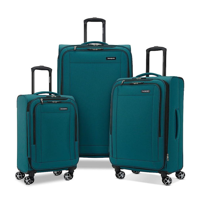 Samsonite Saire LTE Softside Expandable Luggage with Spinners | Pine Green | 3PC  (CO/MED/LG)
