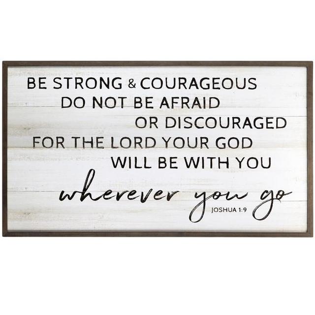 Joshua 1:9 Wood Wall Decor