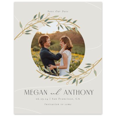 Grey Spring Wedding Digital Save the Date - Stefana Photo