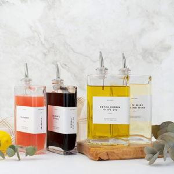 SET OF 4 - SILVER - Molimoli Dispenser Bottles for Kitchen