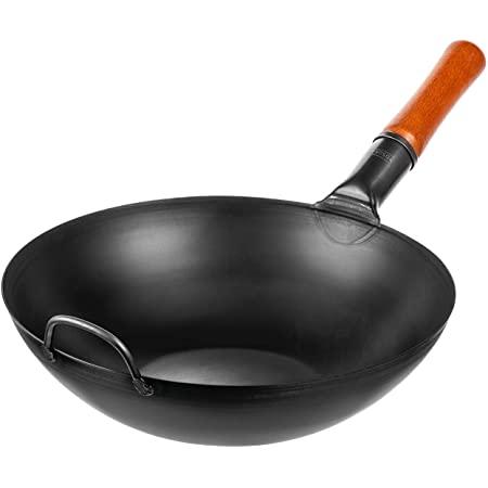 Joyce Chen , Classic Series Carbon Steel Wok Set, 4-Piece, 14-Inch, Charcoal