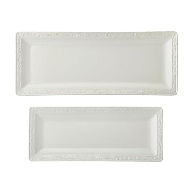Mikasa Italian Countryside Serving Platter Bread Trays, Set of 2, 12 Inch and 15 Inch