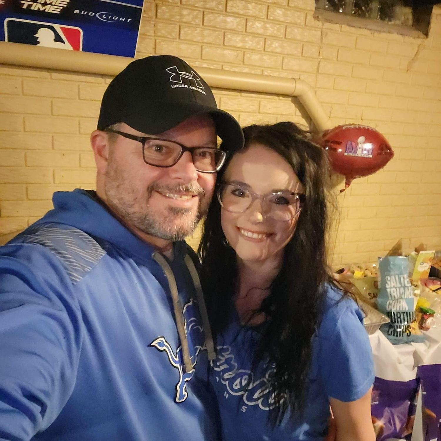 Scott and Amber; at The Dye’s Annual Super Bowl Party