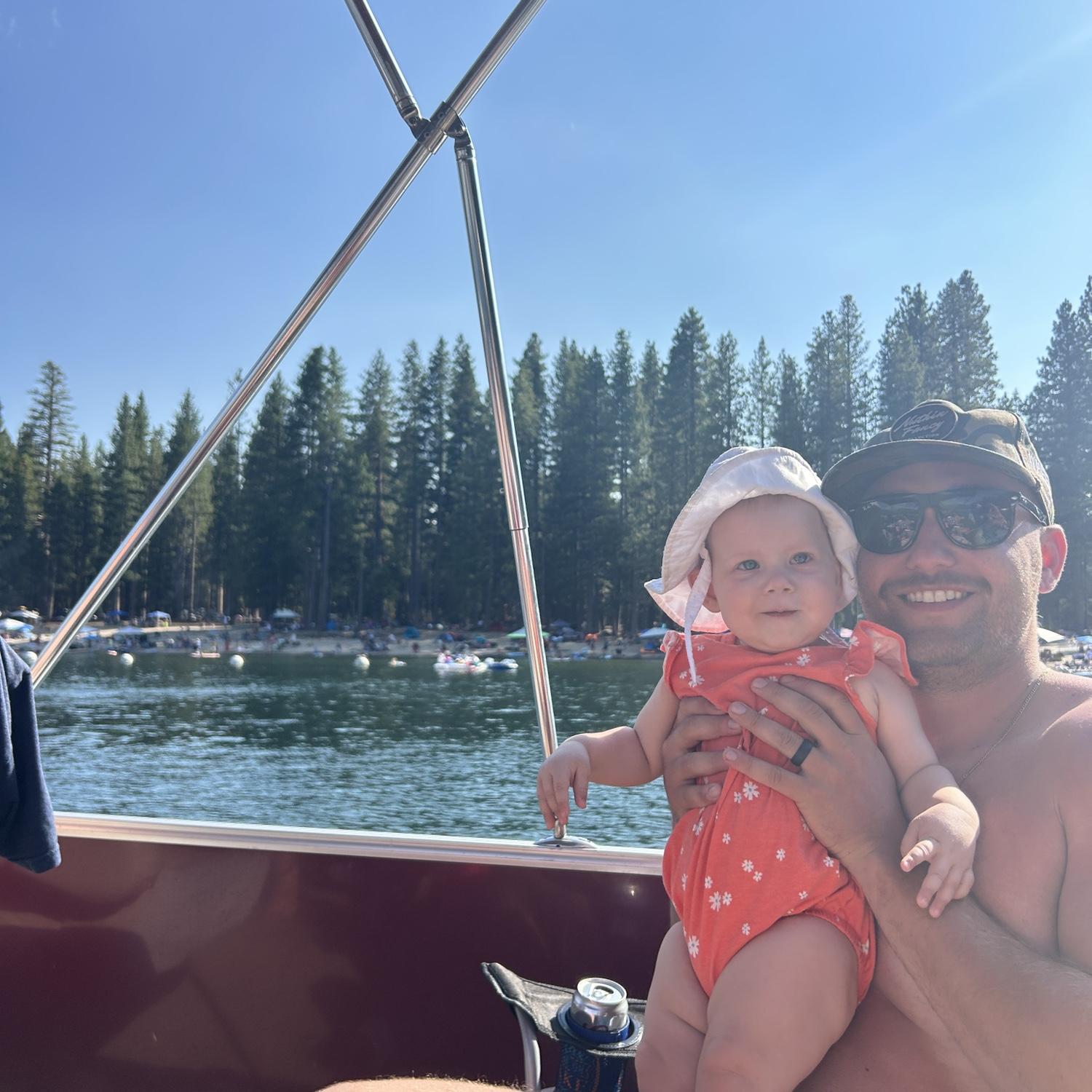 Parker’s first time at the cabin!