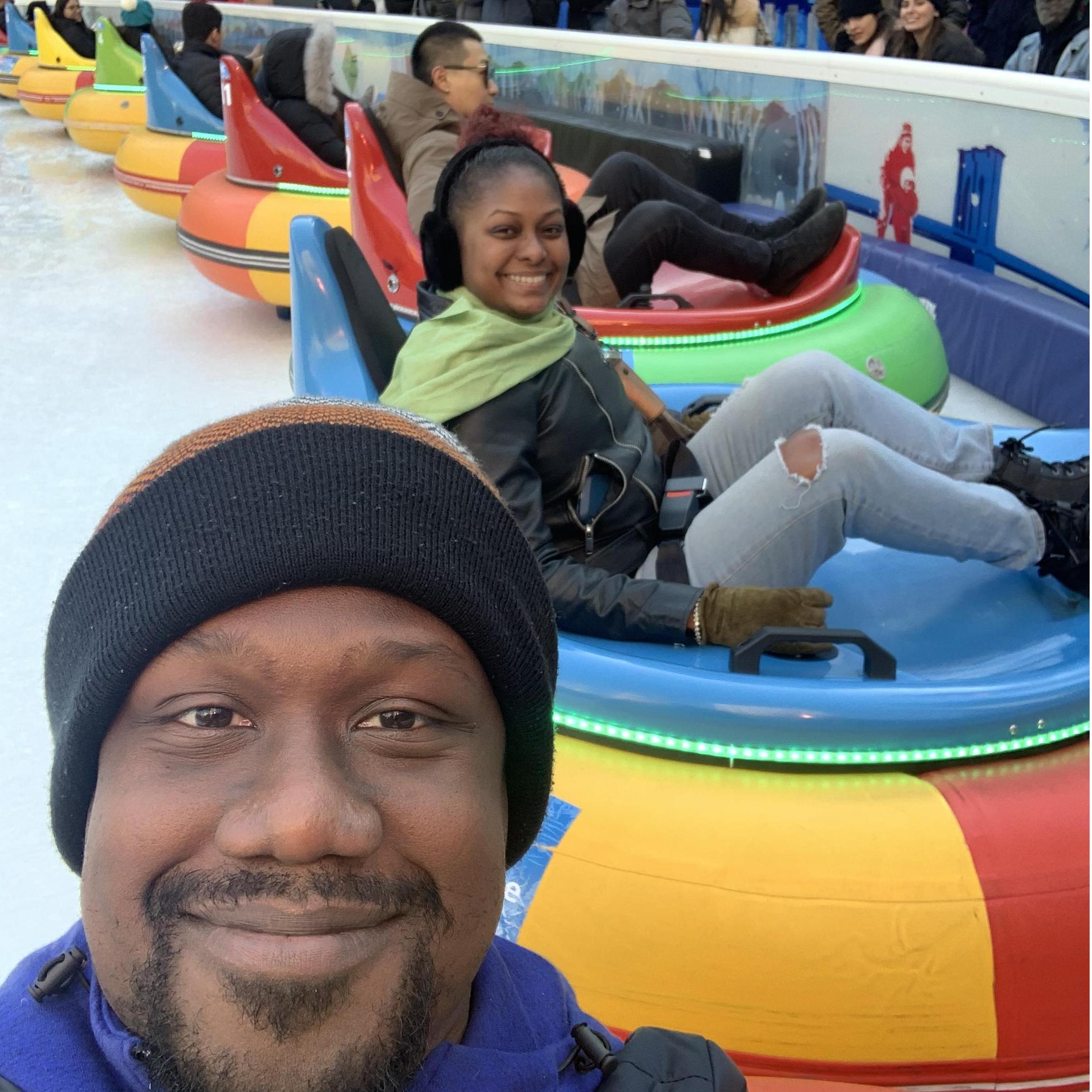 Bumper Cars on Ice in Bryant Park? Why not! According to Nicole's mom, any guy who is willing to do that nonsense, is here to stay.