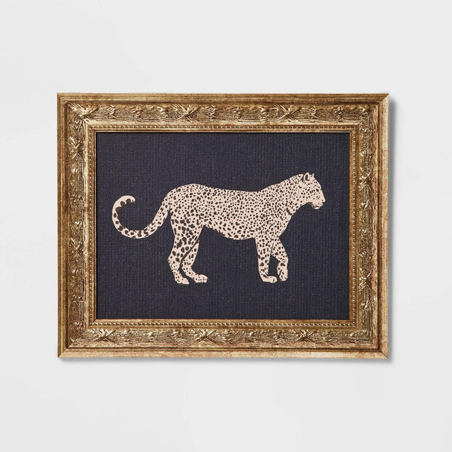 10" x 8" Cheetah Framed Wall Art Canvas - Threshold™ designed with Studio McGee