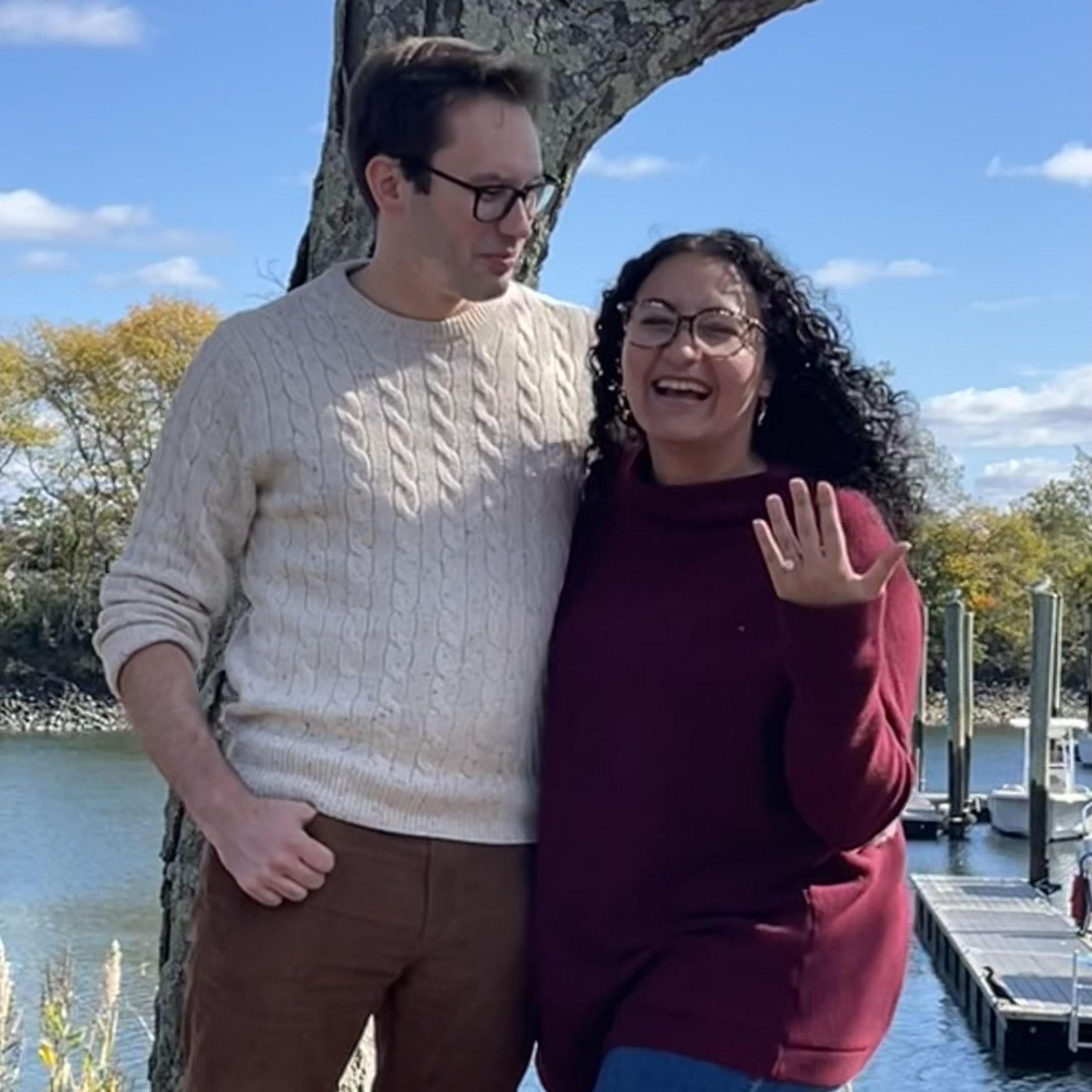 moments after Tim proposed, October 22, 2023