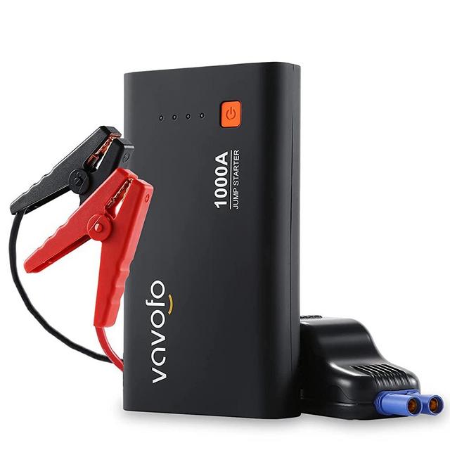 VAVOFO Jump Starter 1000A Peak Portable Car Battery Jump Starter with Type-C Port(Up to 7.0L Gas or 5.5L Diesel Engine), 12V Power Pack Auto Battery Booster with LED Light and USB Quick Charge