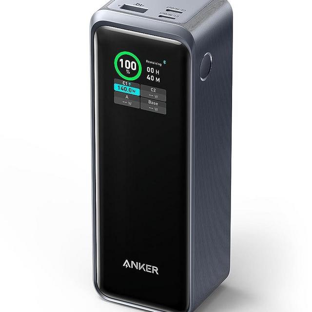 Anker Prime Power Bank, 27,650mAh 3-Port 250W Portable Charger (99.54Wh) Smart App, Compatible with MacBook Pro/Air, iPhone 14/13 Series, Samsung, Dell, AirPods, and More (Charging Base Not Included)