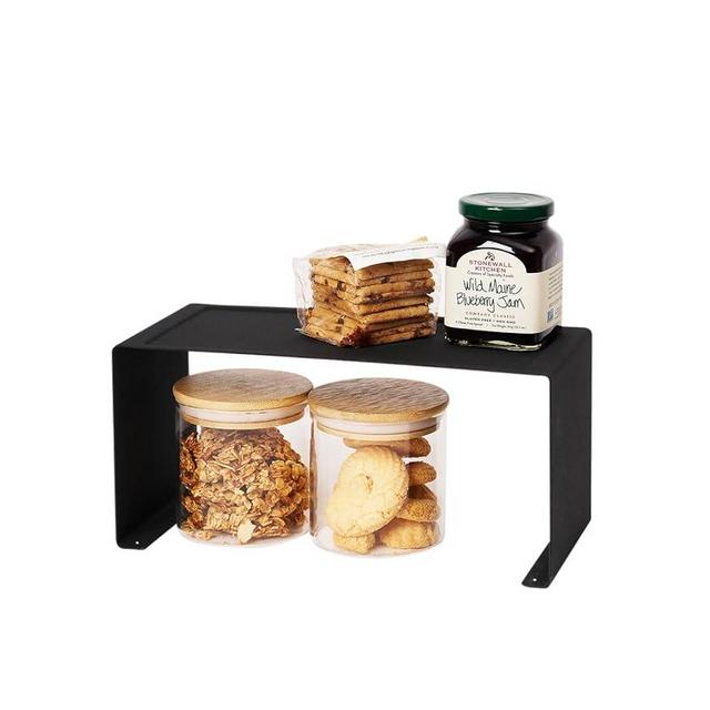 YAMAZAKI Home Tower Stackable Kitchen Rack - Storage Organizer Counter Shelf - Small - Steel - Stack Up To Two