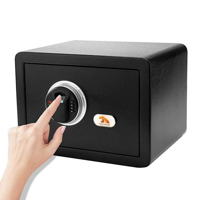 TIGERKING Fingerprint Safes Fingerprint Recognition System Lock Box Safes for Home, Hotel, Office