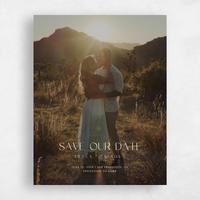 White Wedding Save the Date - Povera Photo