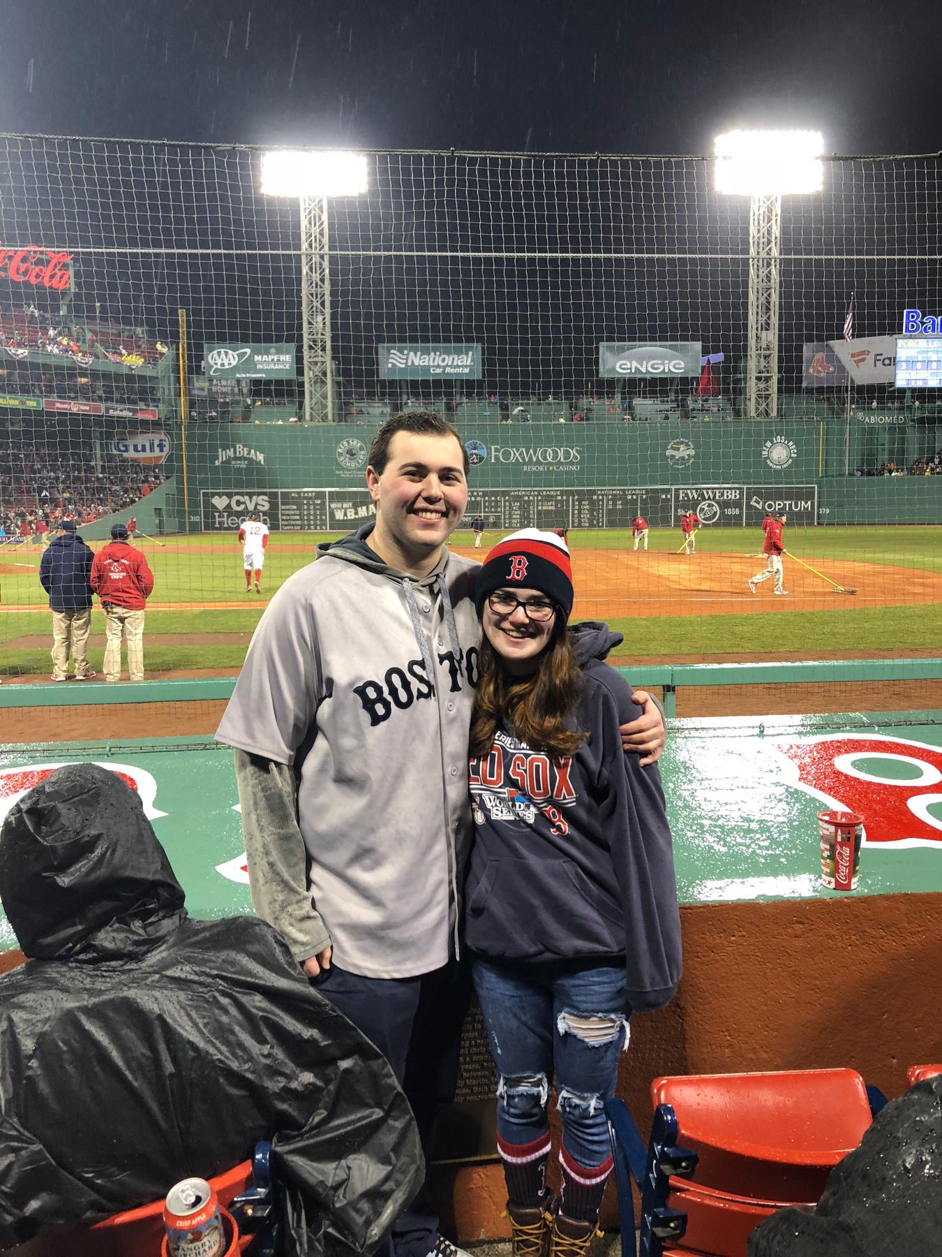 Our first Red Sox game together! This was also our first date!