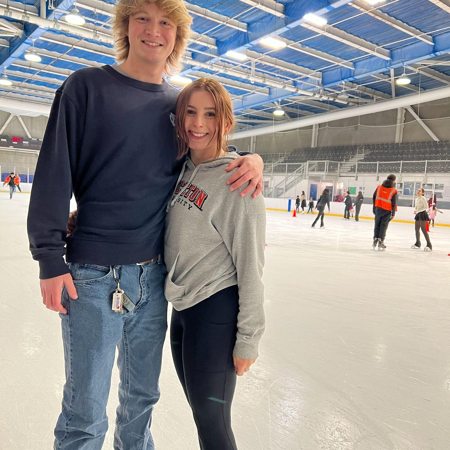 Sam impressed Bailey with his skills on our first ice skating date at the World Ice Arena in Queens, NY! (May 2025)