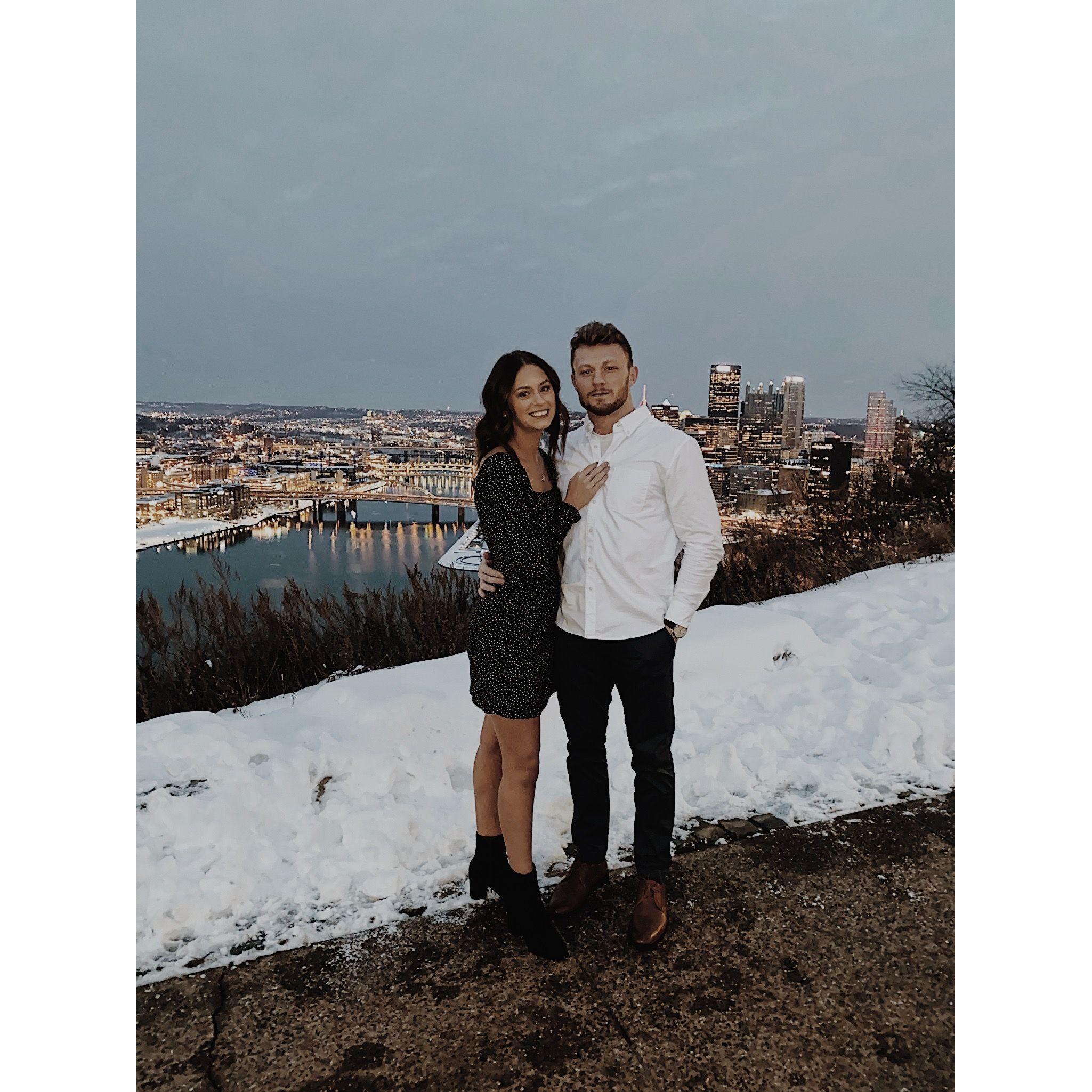 We spent our first Valentine's Day looking over Pittsburgh.