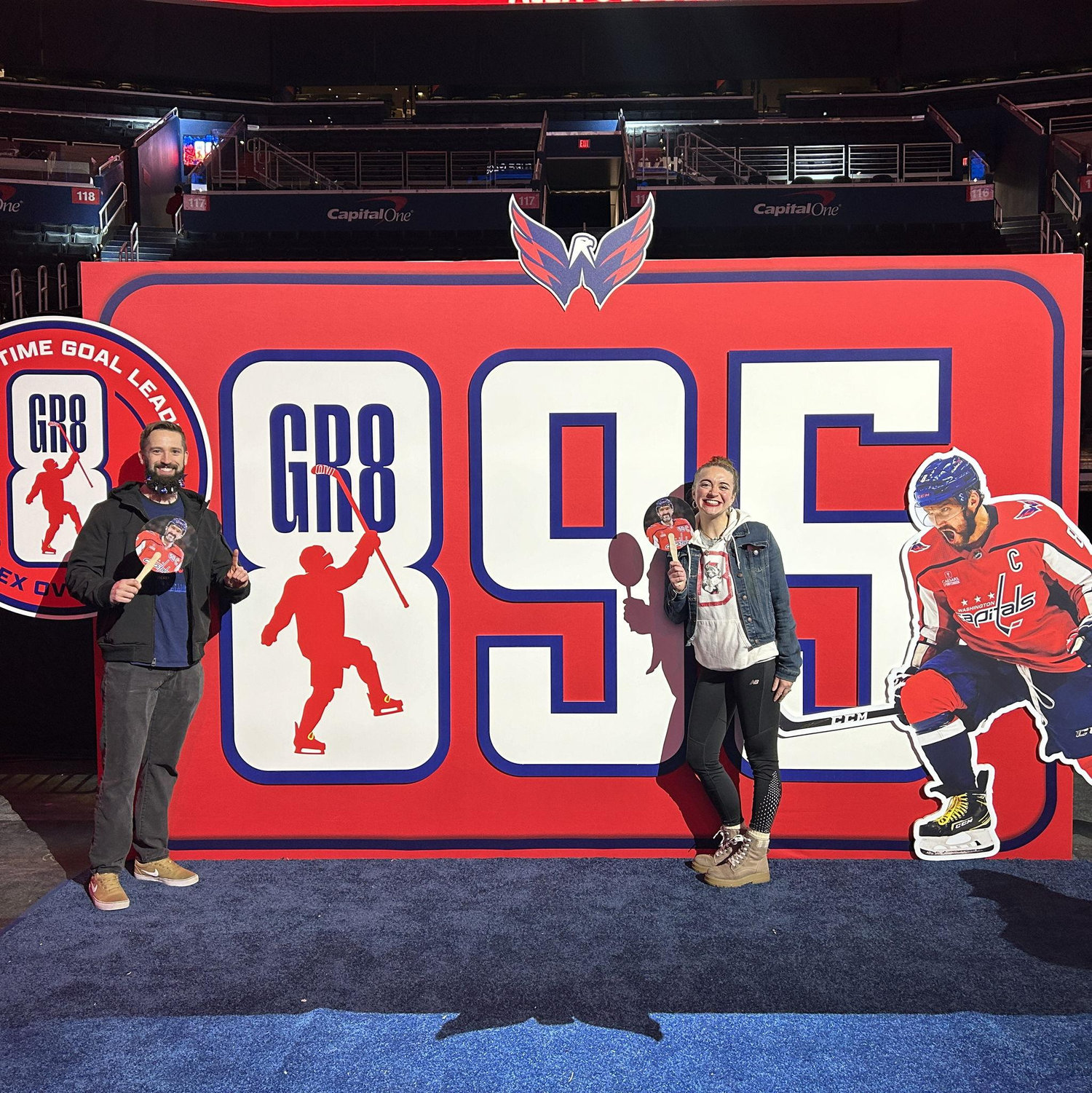 April 2025 - Jamie has become a Washington Capitals fan. As sports enthusiasts, Jamie and Corinne were thrilled to be a part of Alex Ovechkin's "Gr8 Chase".