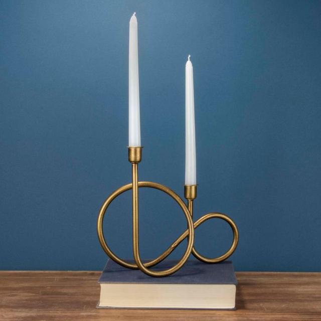 Twisted Brass Style Candle Holder