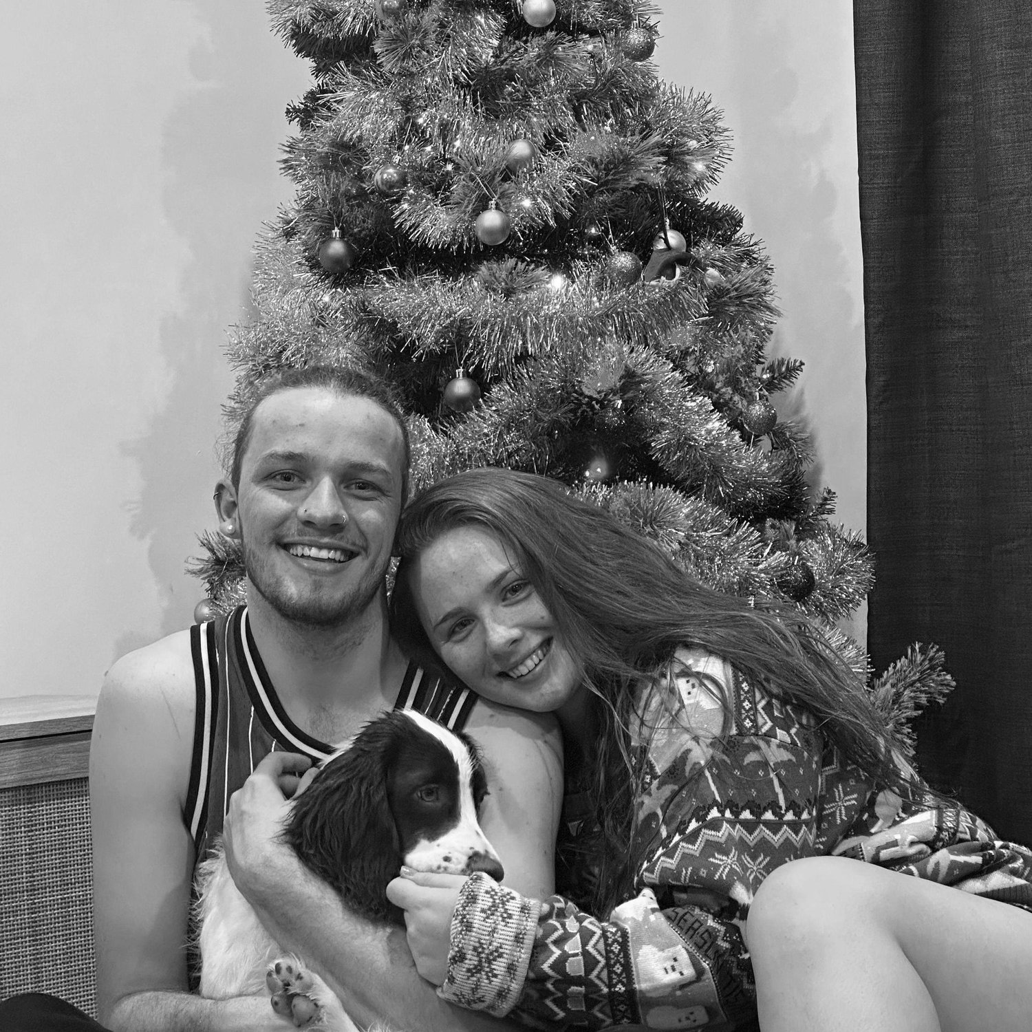 Our first Christmas together with Honey
